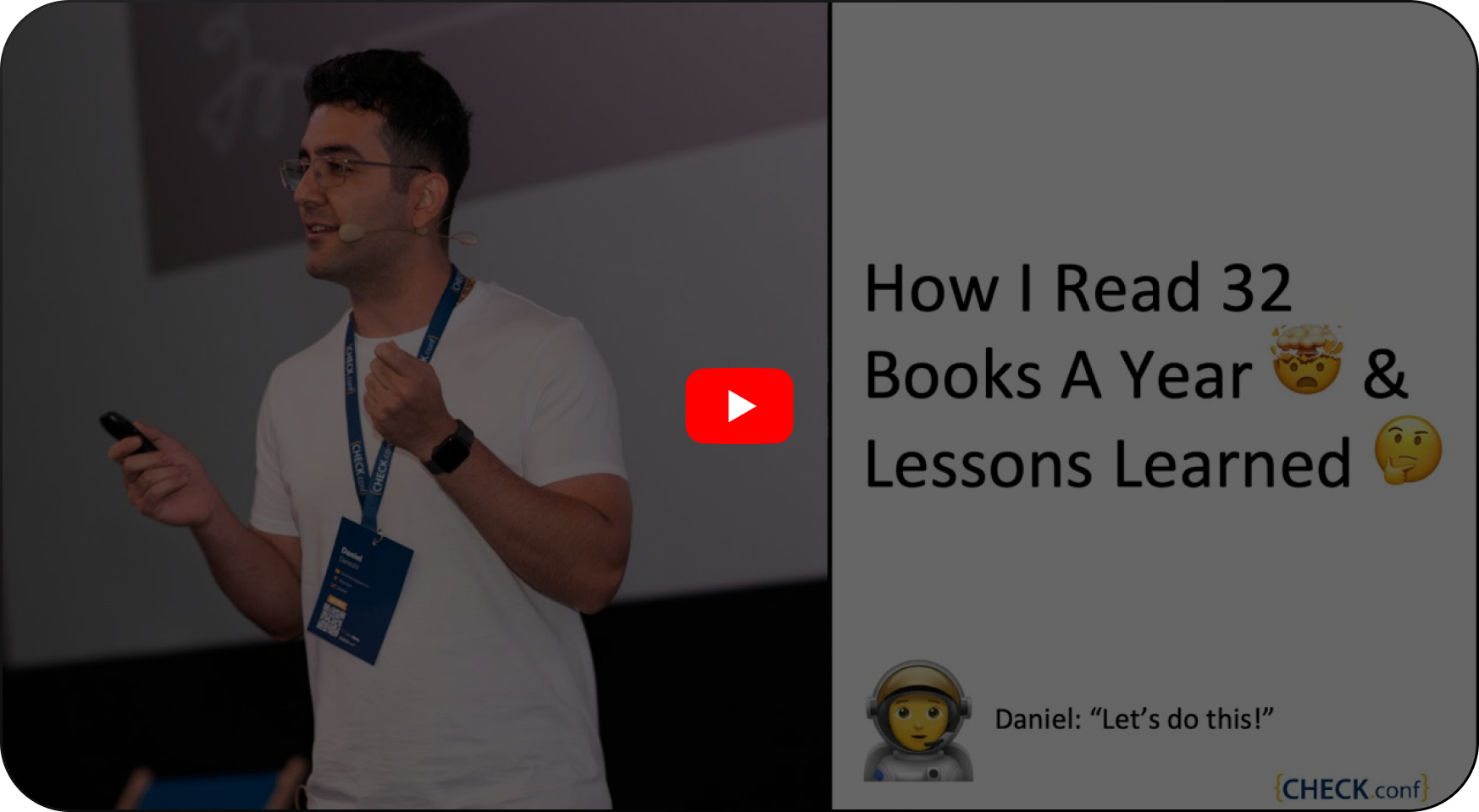 Daniel's talk: How I Read 32 Books A Year